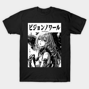 Cyberpunk Cyborg Girl Japanese Vaporwave Urban Aesthetic T-Shirt